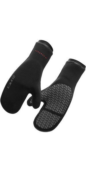 2026 ZONE3 Thermo Tech Warmth Swim Mitts NA24UHTM101 - Black / Silver / Red